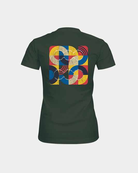 Bauhaus Vibes Women's Olive T-Shirt