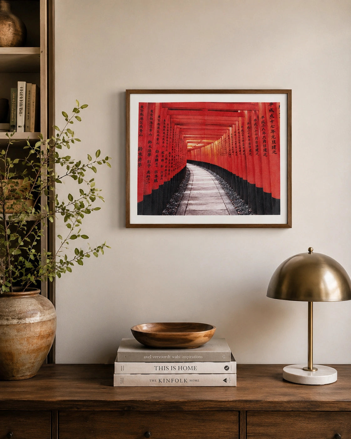 Red Torii Pathway Canvas Wall Art