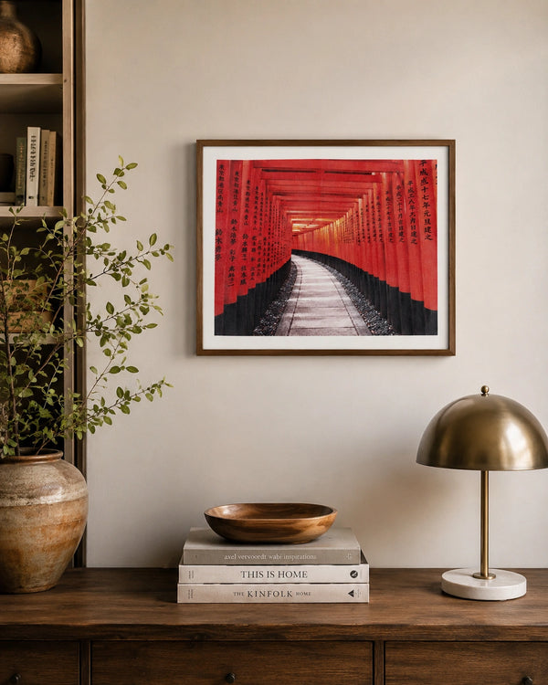Red Torii Pathway Canvas Wall Art