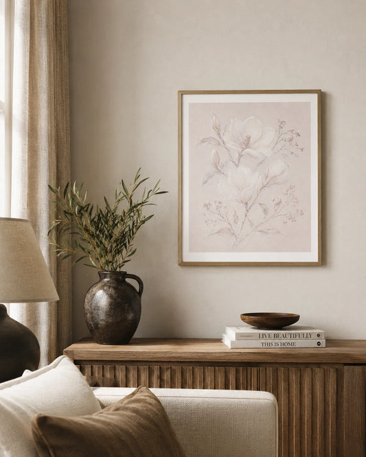 Whisper White Bloom Canvas Wall Art