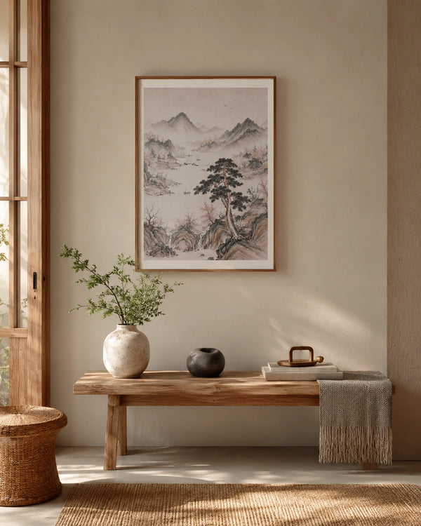 Misty Pine Valley Canvas Wall Art