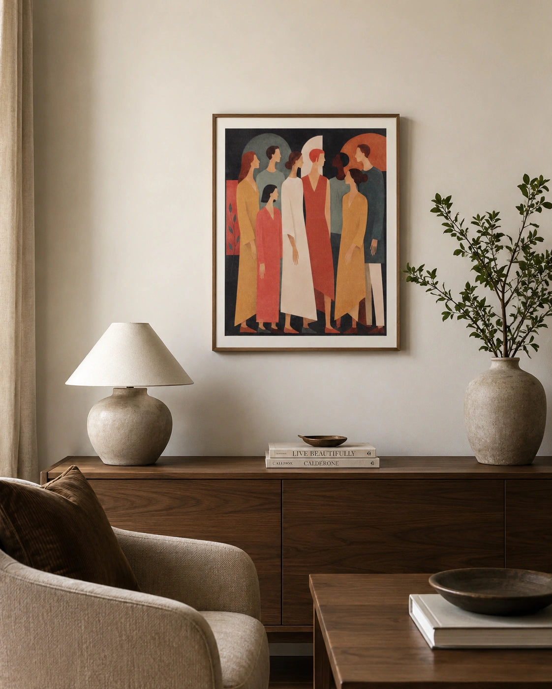 Together in colour Canvas Wall Art