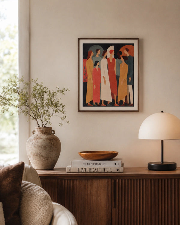 Together in colour Canvas Wall Art