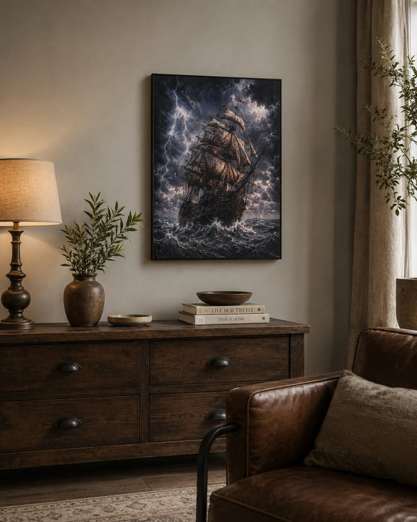 Stormbound Voyage Canvas Wall Art
