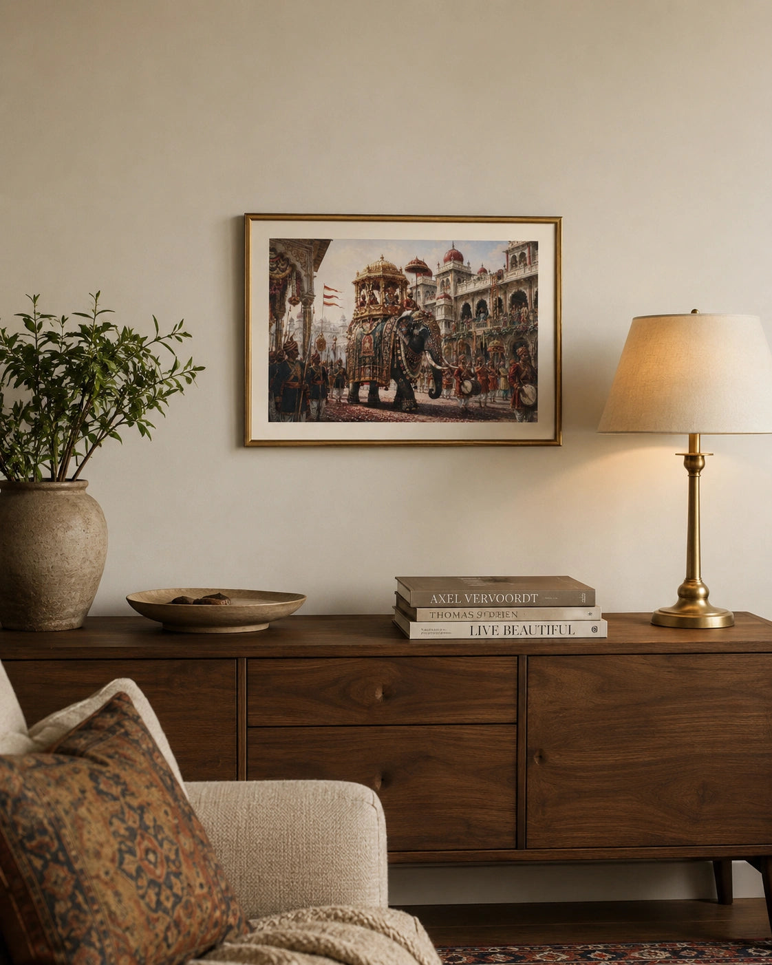 Royal Elephant Procession Canvas Walll Art