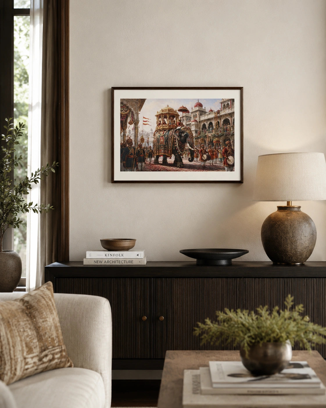 Royal Elephant Procession Canvas Walll Art
