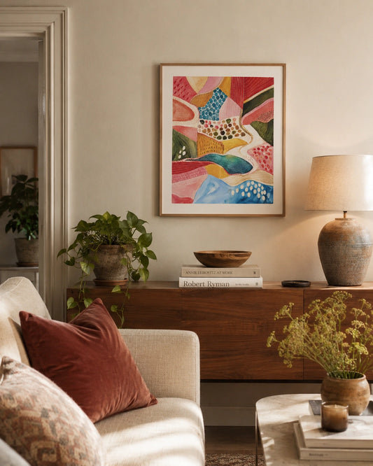 Pastel Terrain Canvas Wall Art