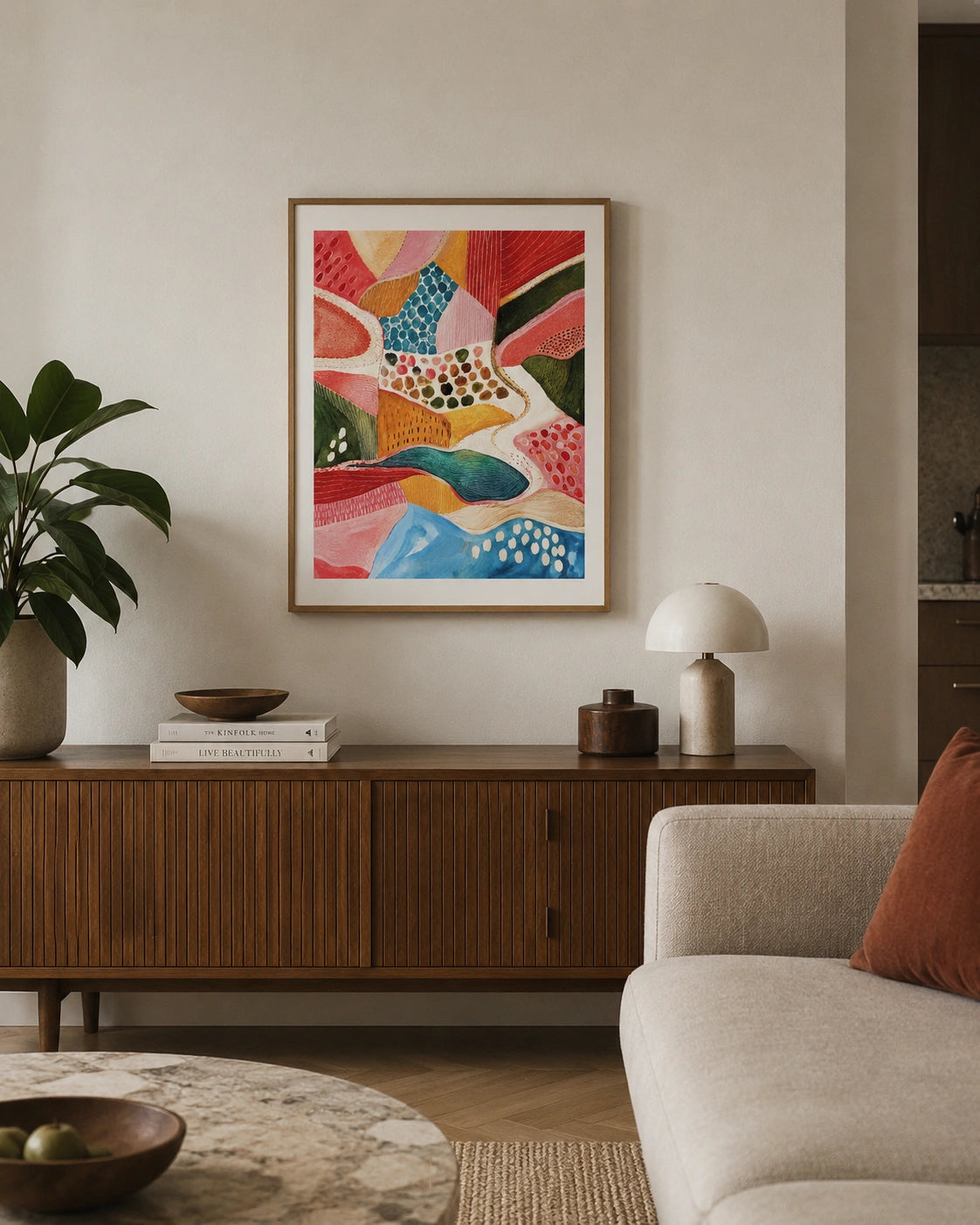 Pastel Terrain Canvas Wall Art
