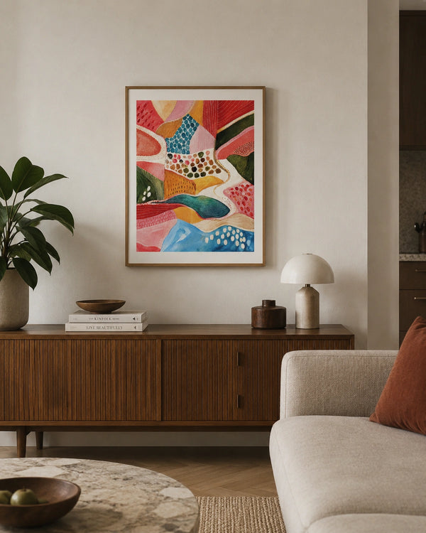 Pastel Terrain Canvas Wall Art