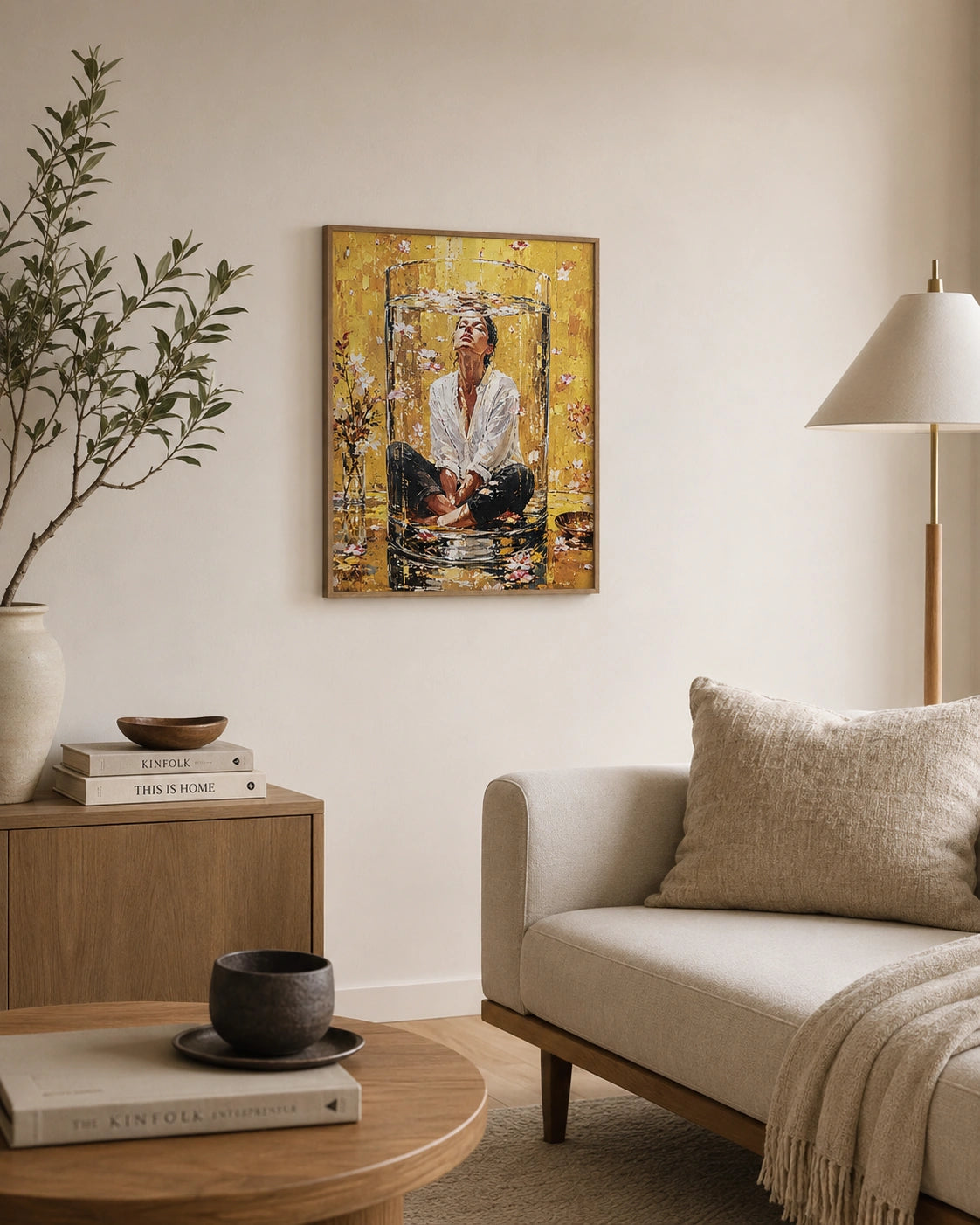 Golden Stillness Canvas Wall Art
