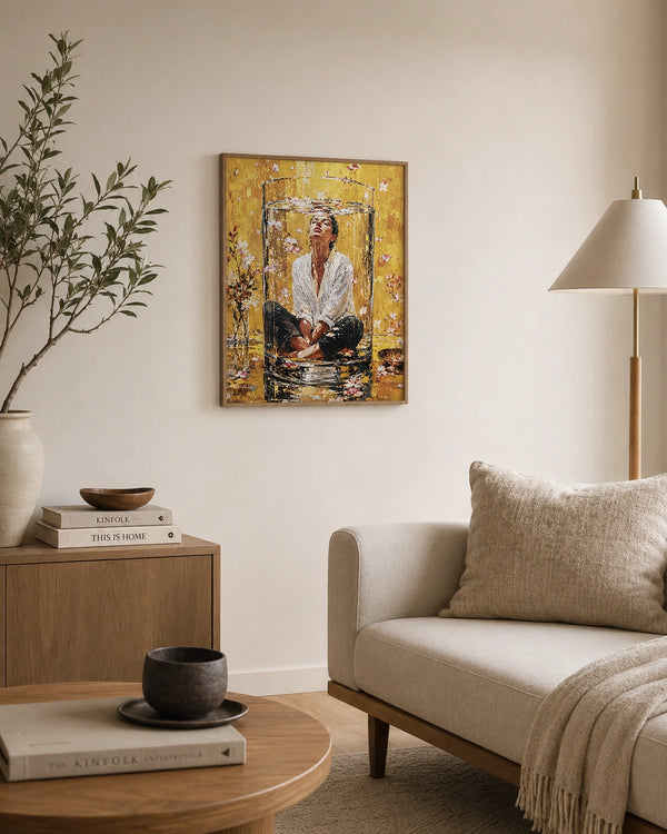 Golden Stillness Canvas Wall Art