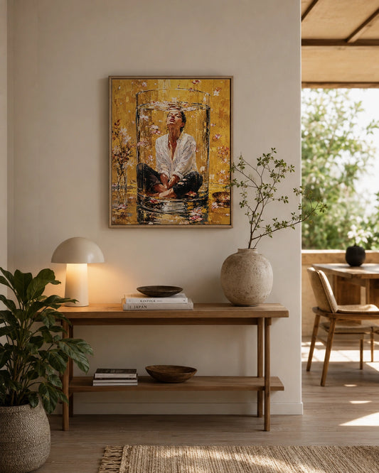 Golden Stillness Canvas Wall Art