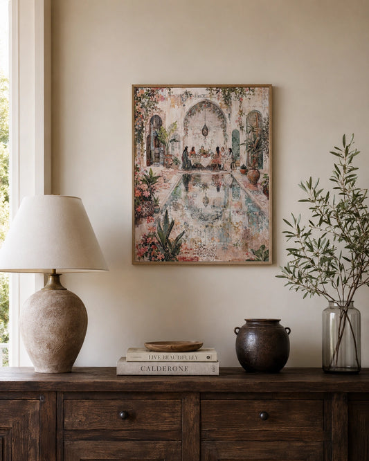 Courtyard of Calm Canvas Wall Art