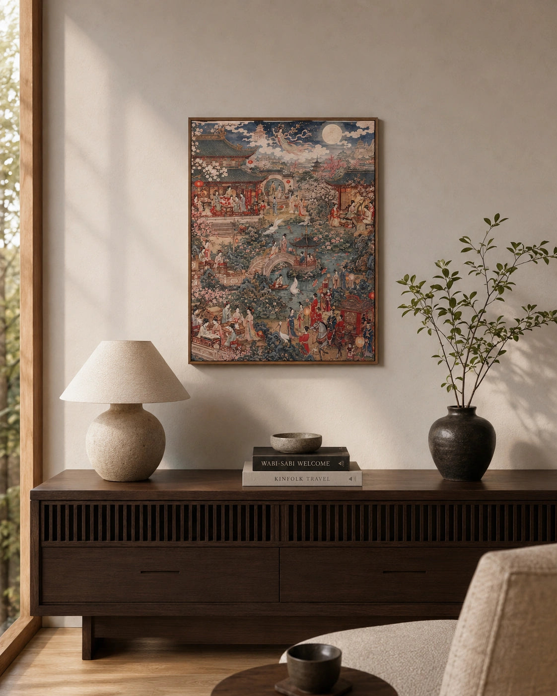 Celestial Lotus Garden Canvas Wall Art