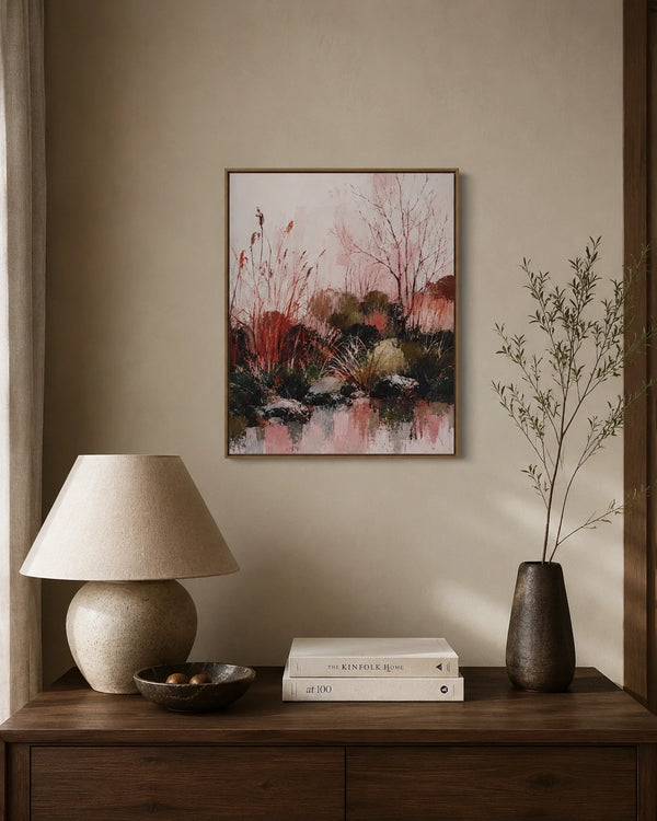 Blush Wild Garden Canvas Wall Art