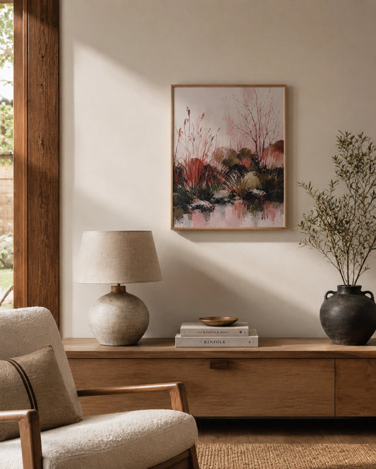 Blush Wild Garden Canvas Wall Art