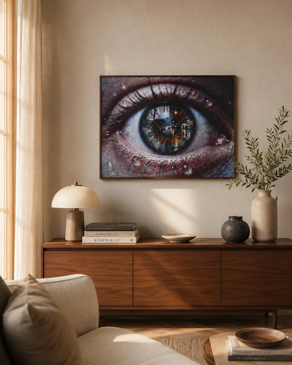 City in Her Eyes Canvas Wall Art