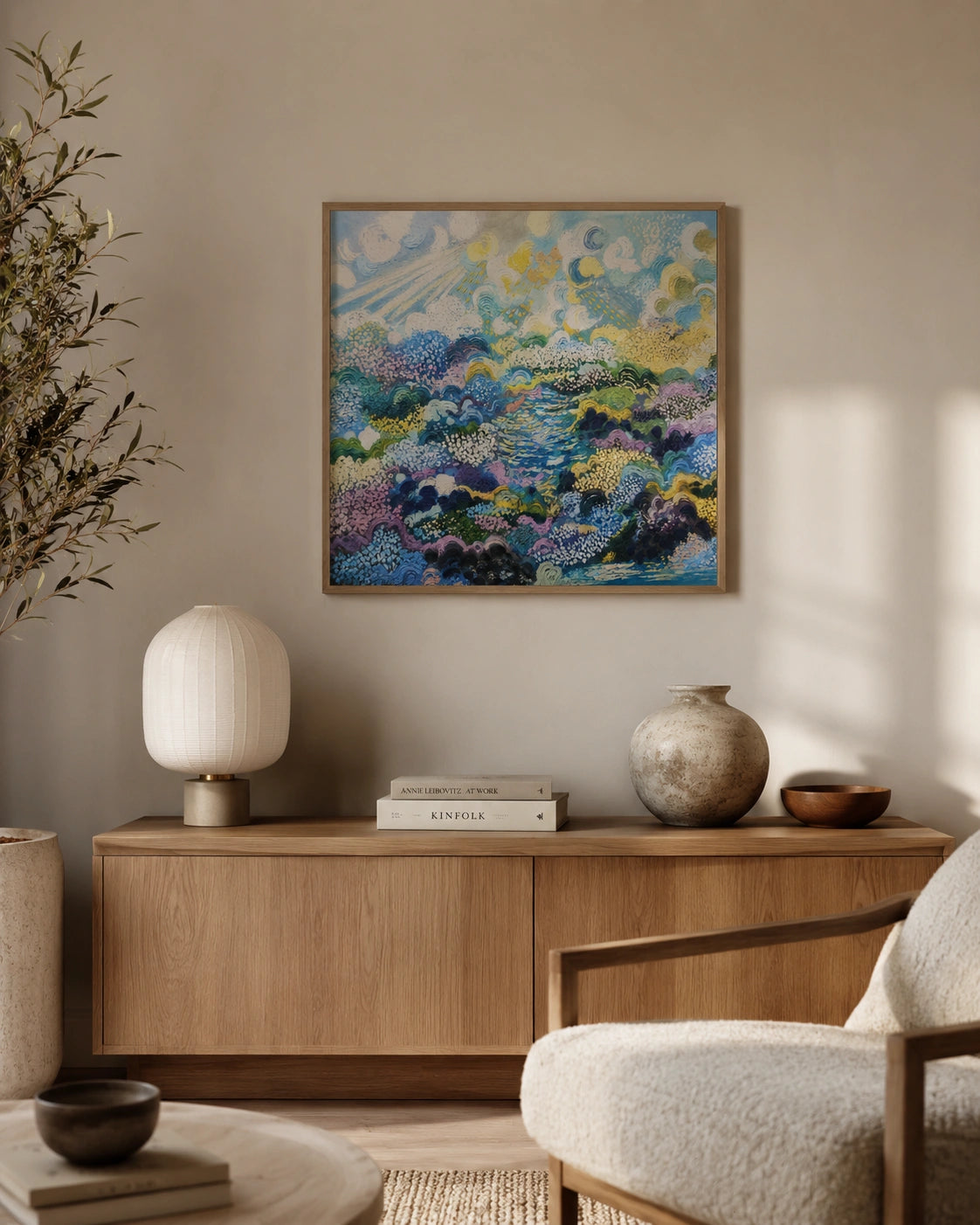 Pastel Garden Dream Canvas Wall Art