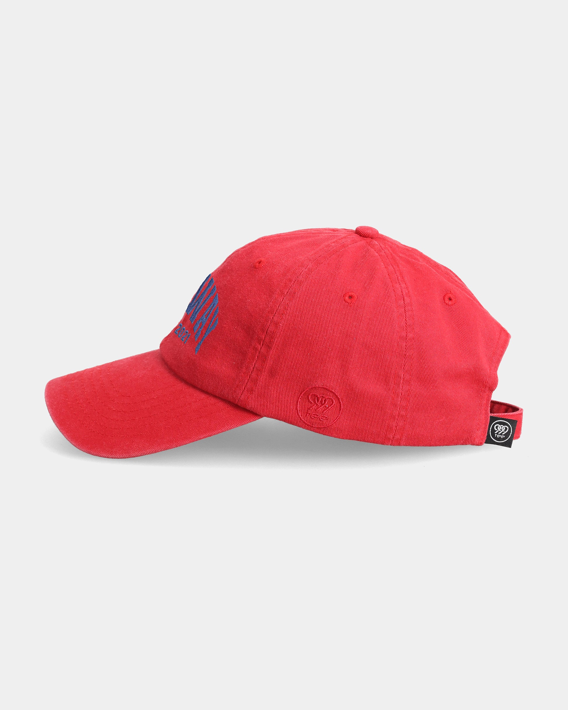 Khaki Norway Dad Cap side and back views with strap detail