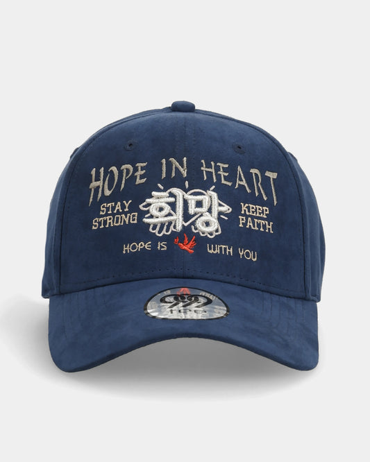 Hope In Heart Suede Baseball Cap