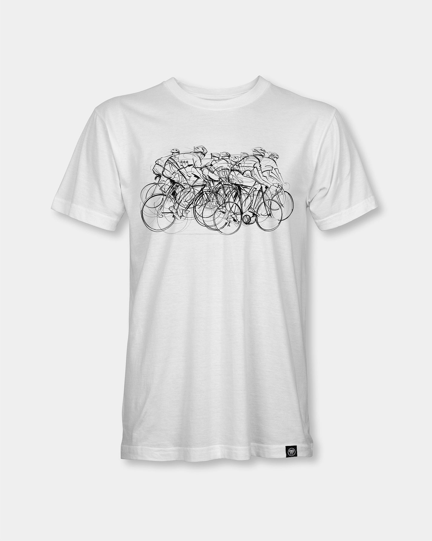 Cycling Men's White T-Shirt
