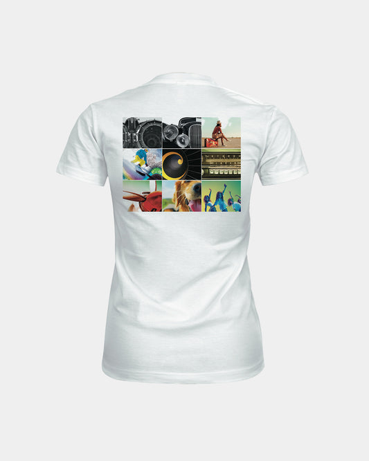 Grid Women's White T-Shirt