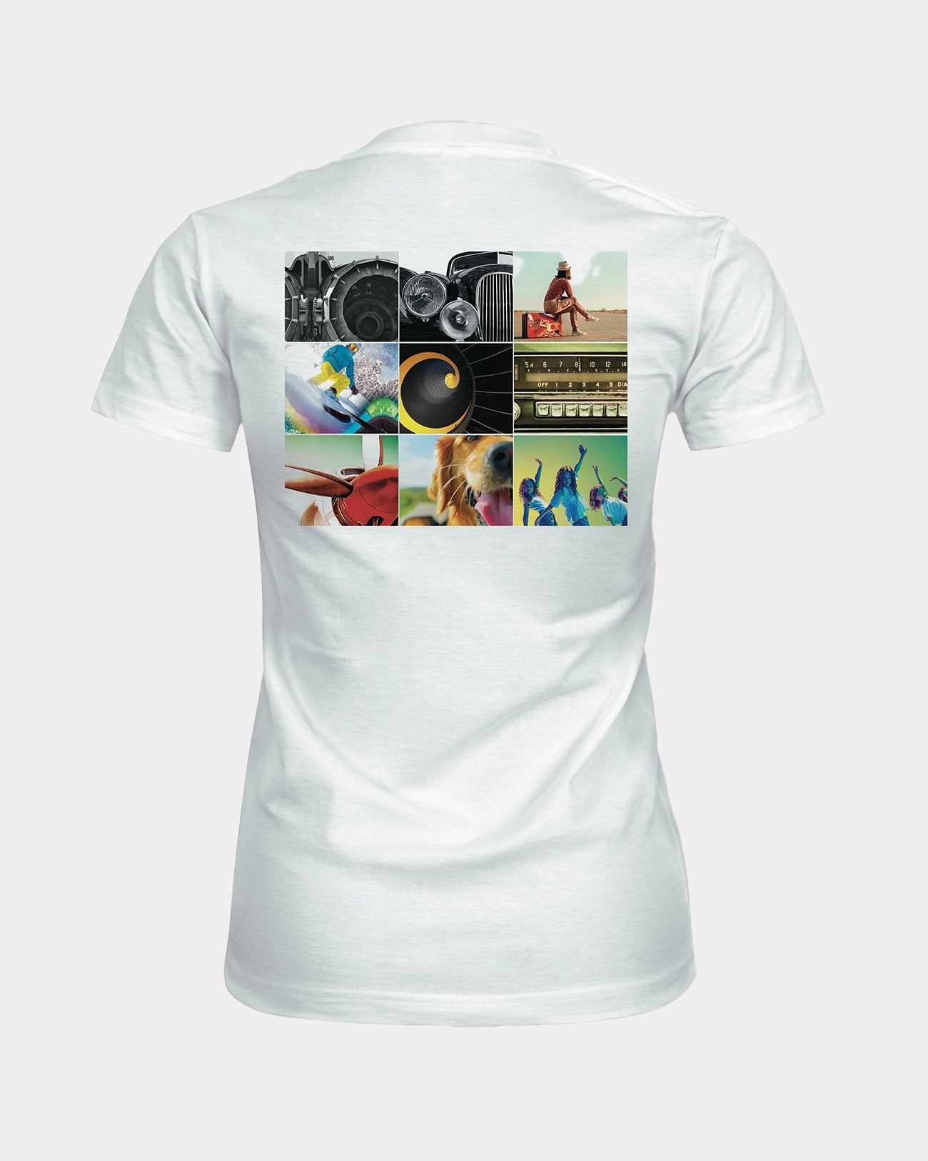 Grid Women's White T-Shirt