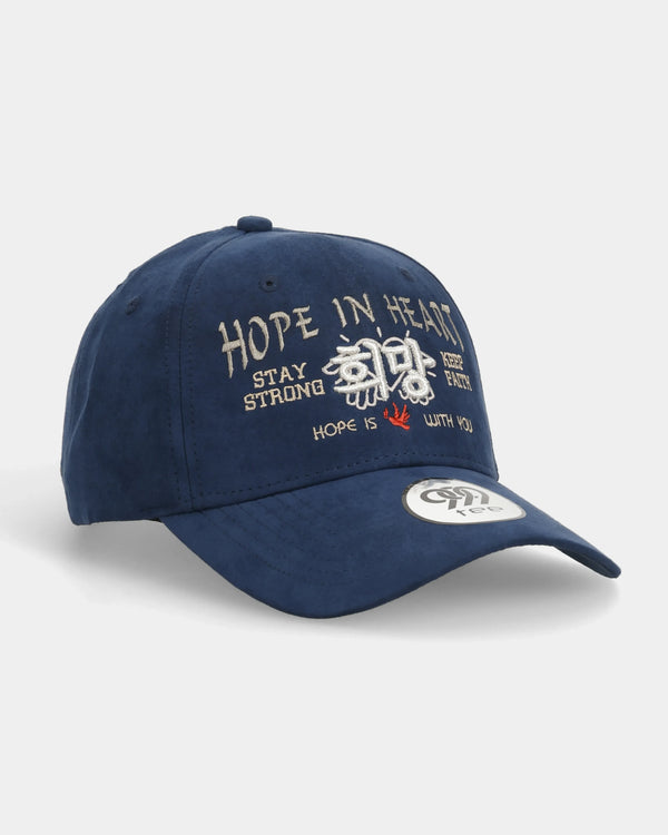 Hope In Heart Suede Baseball Cap
