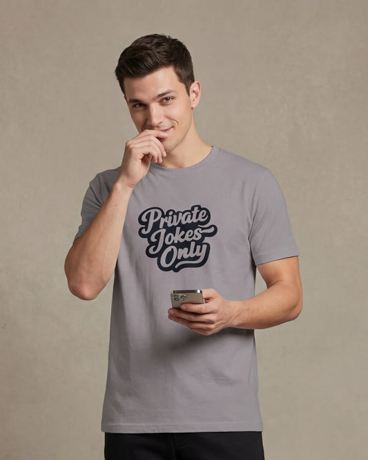 Private Jokes Only Men’s T-Shirt - Lavender Dust