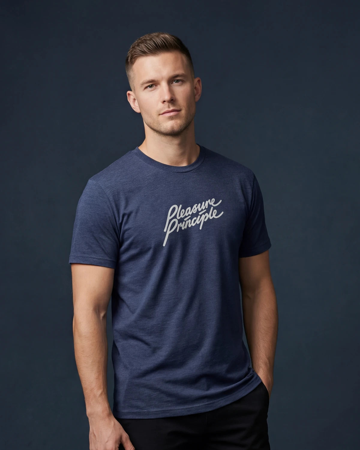 Pleasure Principle Men’s T-Shirt - Denim Melange