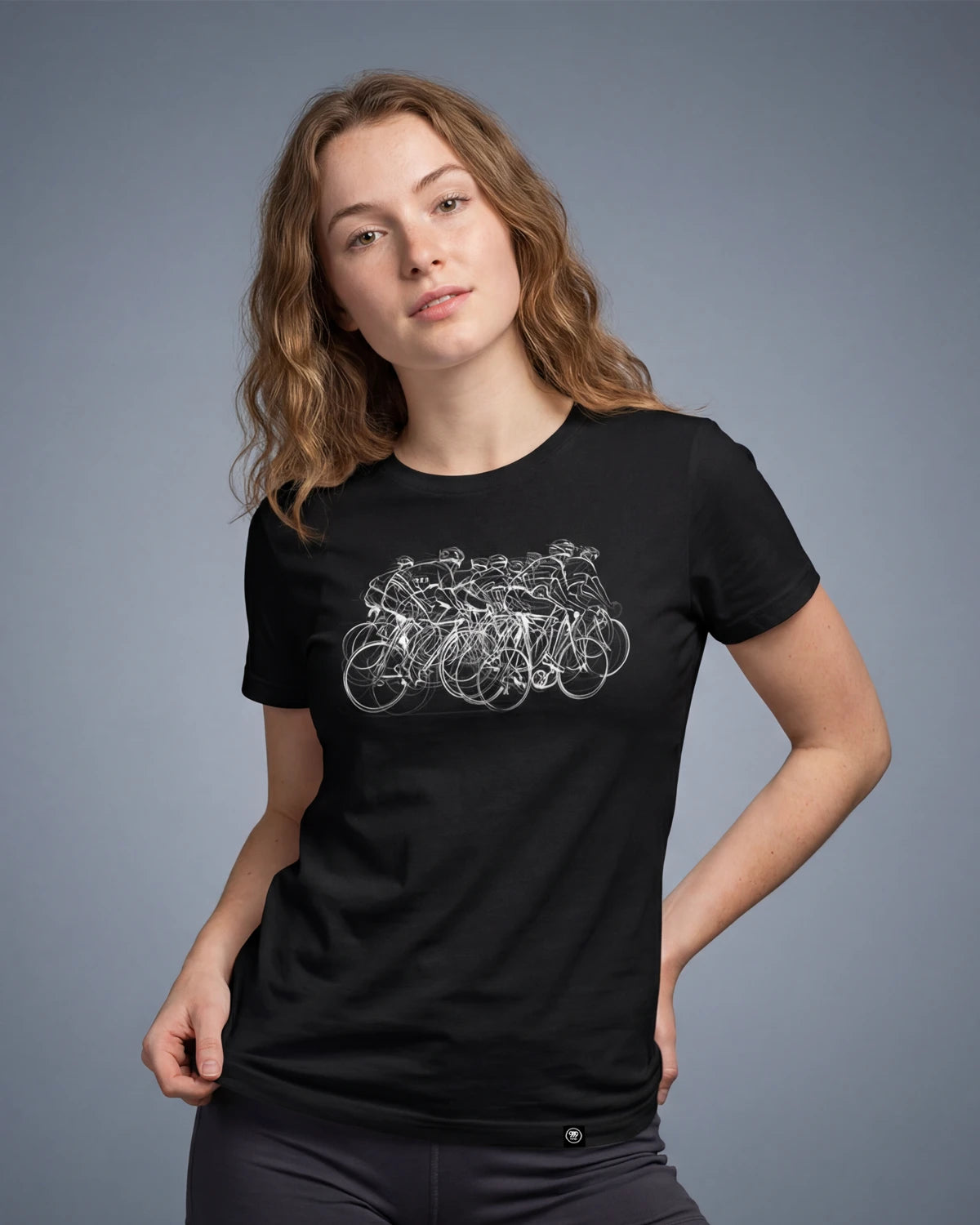 Cycling Women's Black T-Shirt