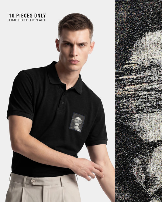Glitch Portrait Men’s Polo Shirt