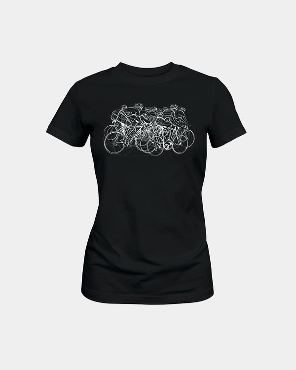 Cycling Women's Black T-Shirt