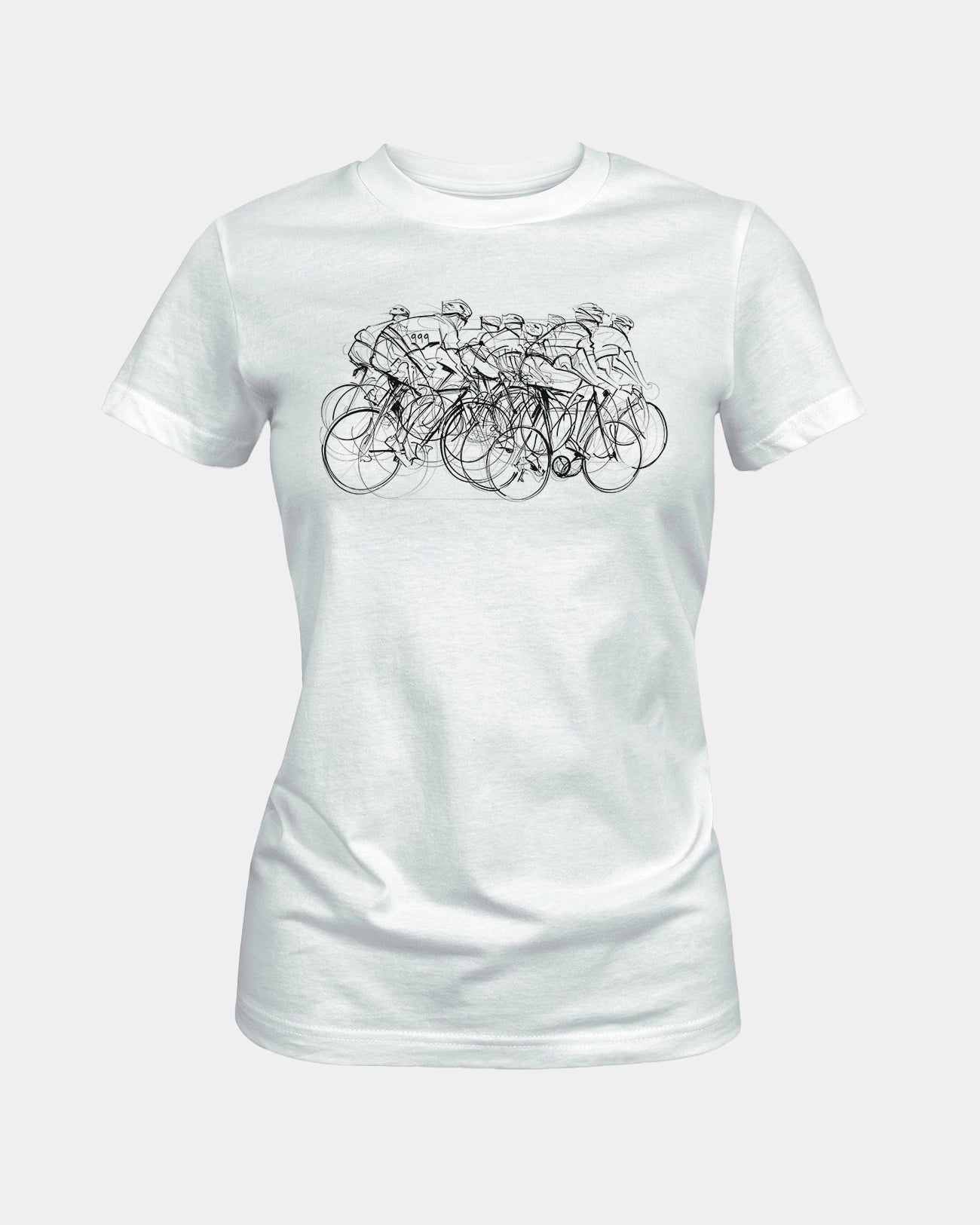 Cycling Women's White T-Shirt