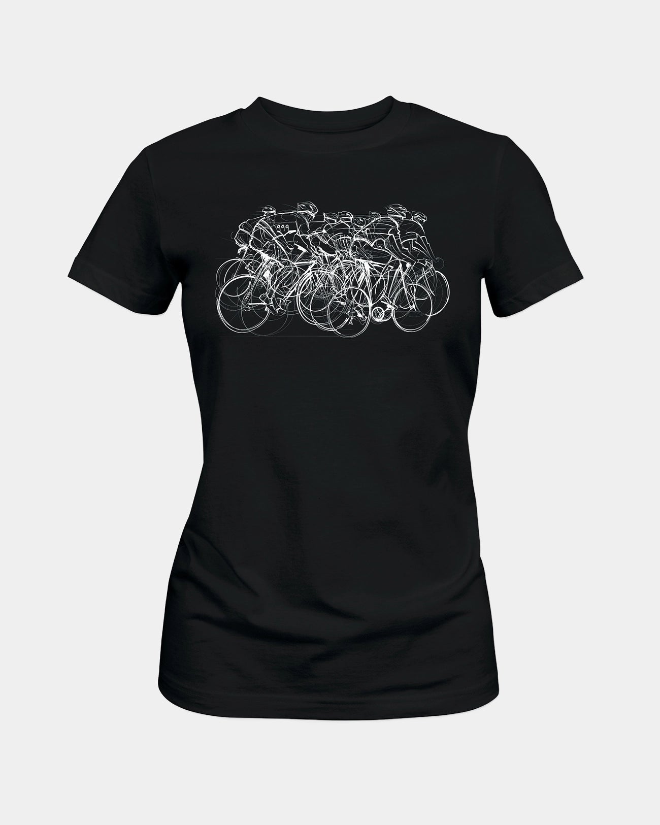 Cycling Women's Black T-Shirt
