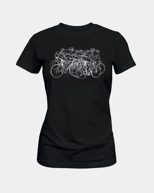 Cycling Women's Black T-Shirt