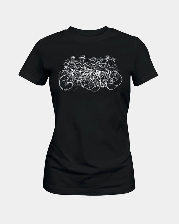 Cycling Women's Black T-Shirt