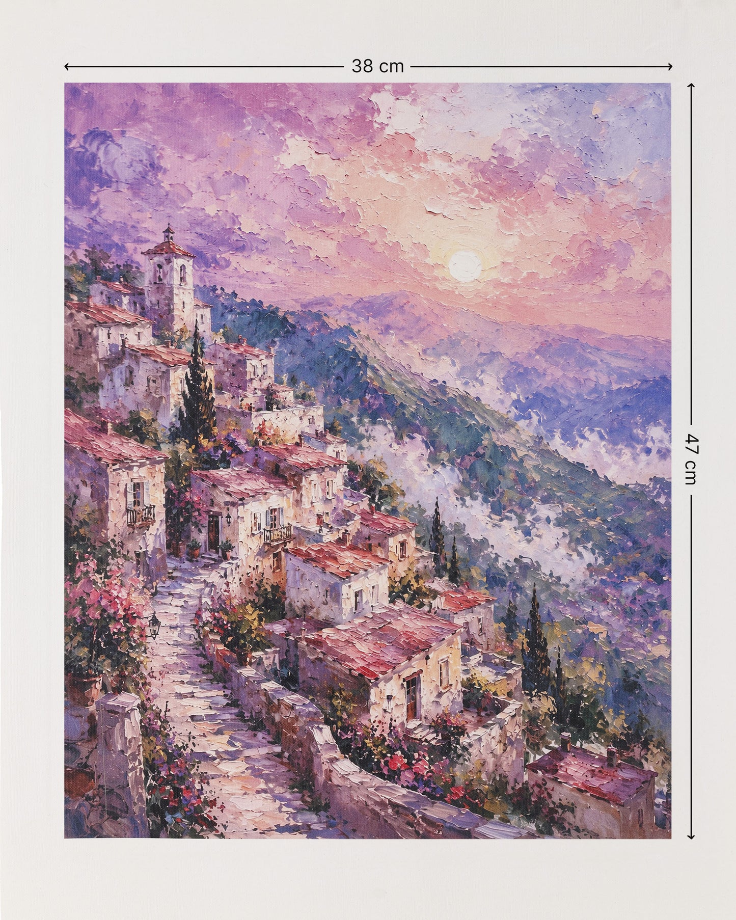 Sunset Hill Village Canvas Wall Art