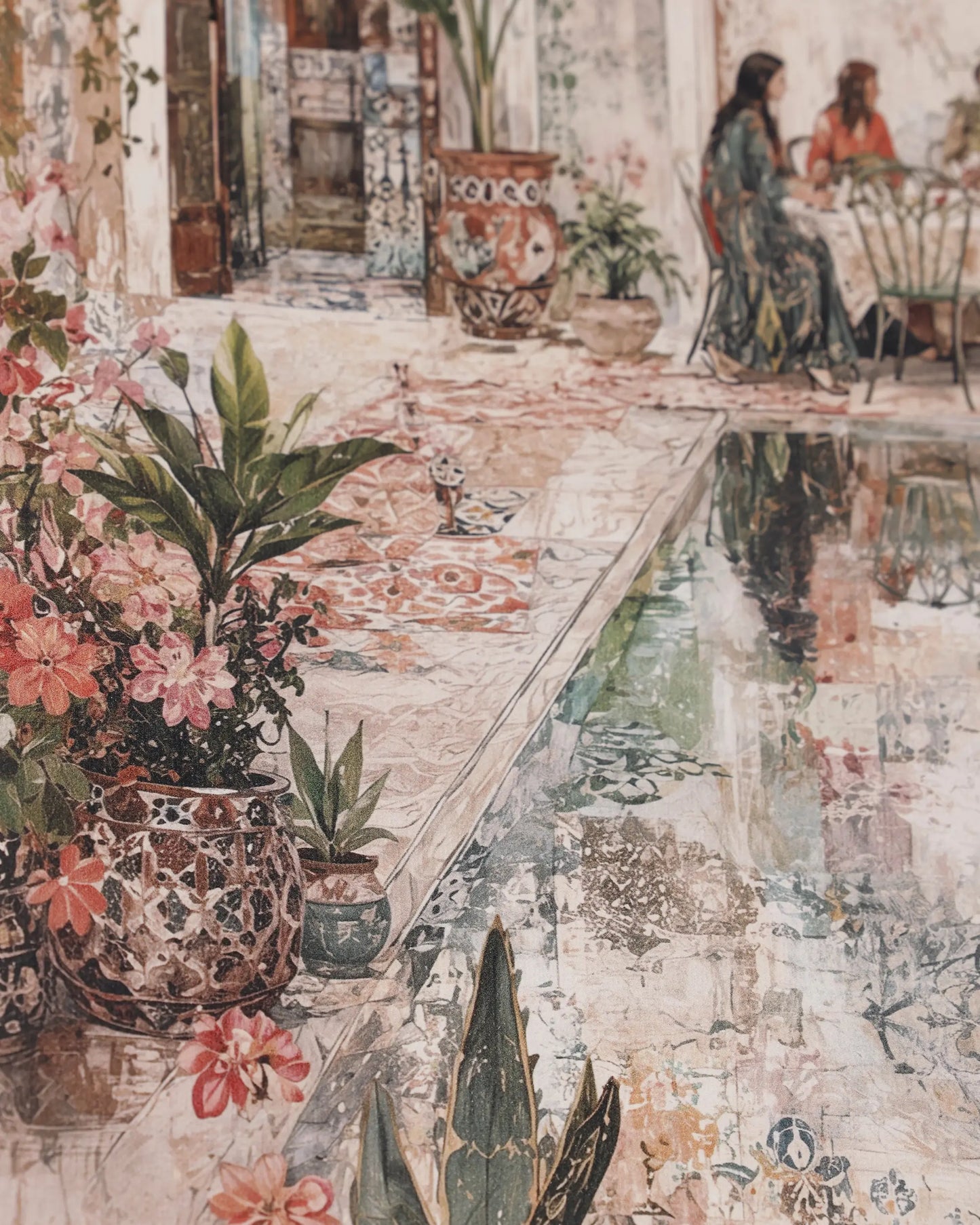 Courtyard of Calm Canvas Wall Art