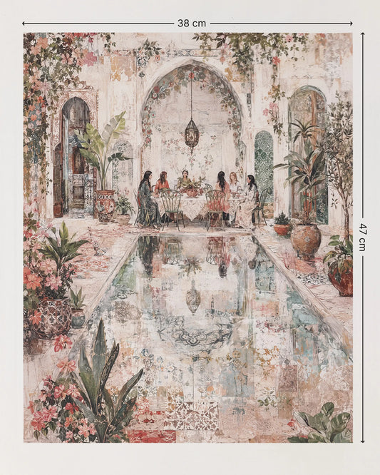 Courtyard of Calm Canvas Wall Art