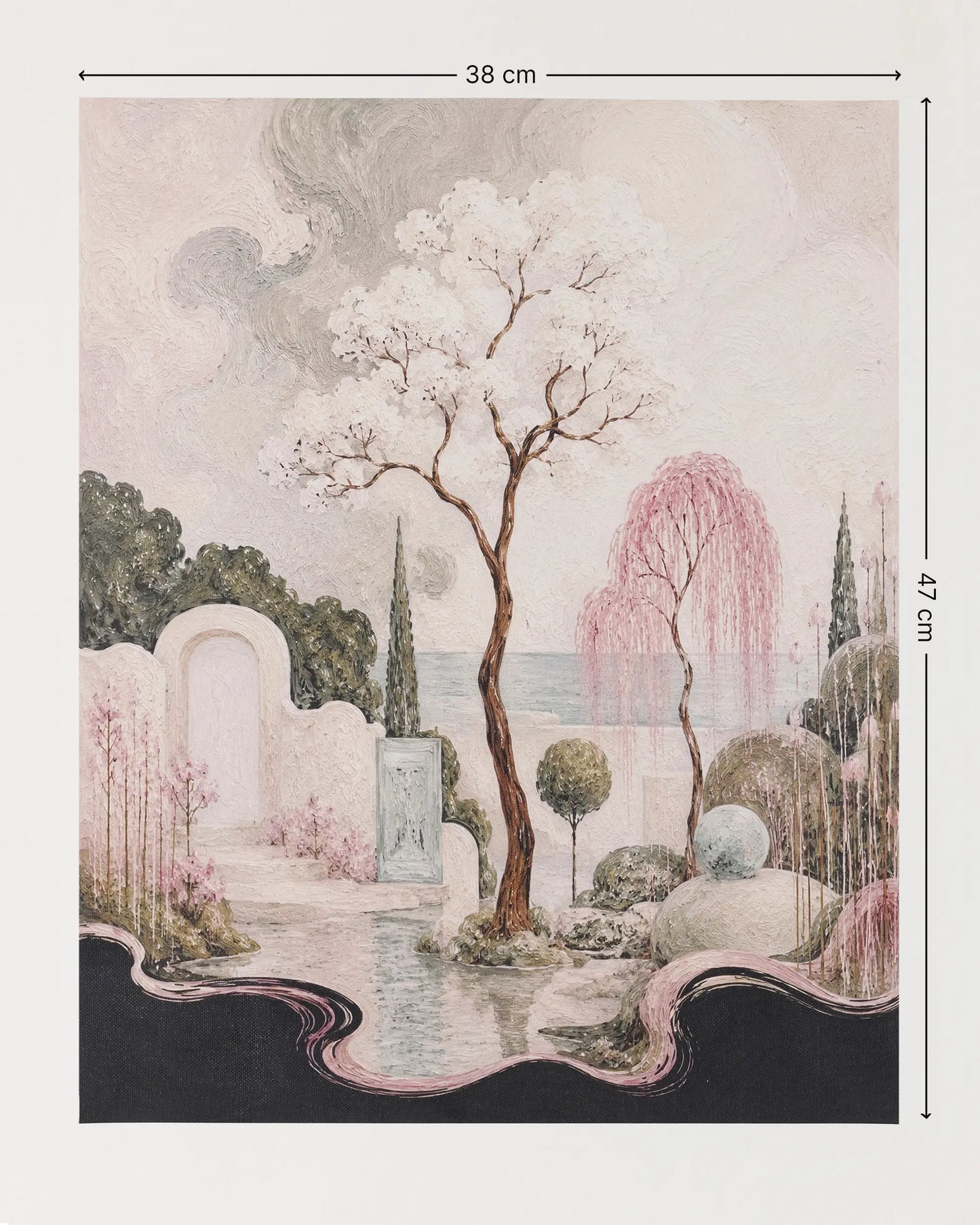 Blush Willow Garden Set of 3 Canvas Wall Art