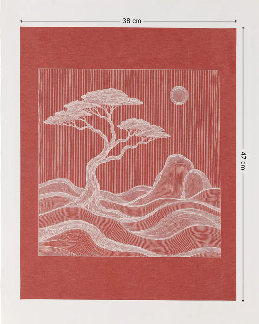 Terracotta Zen Tree Canvas Wall Art