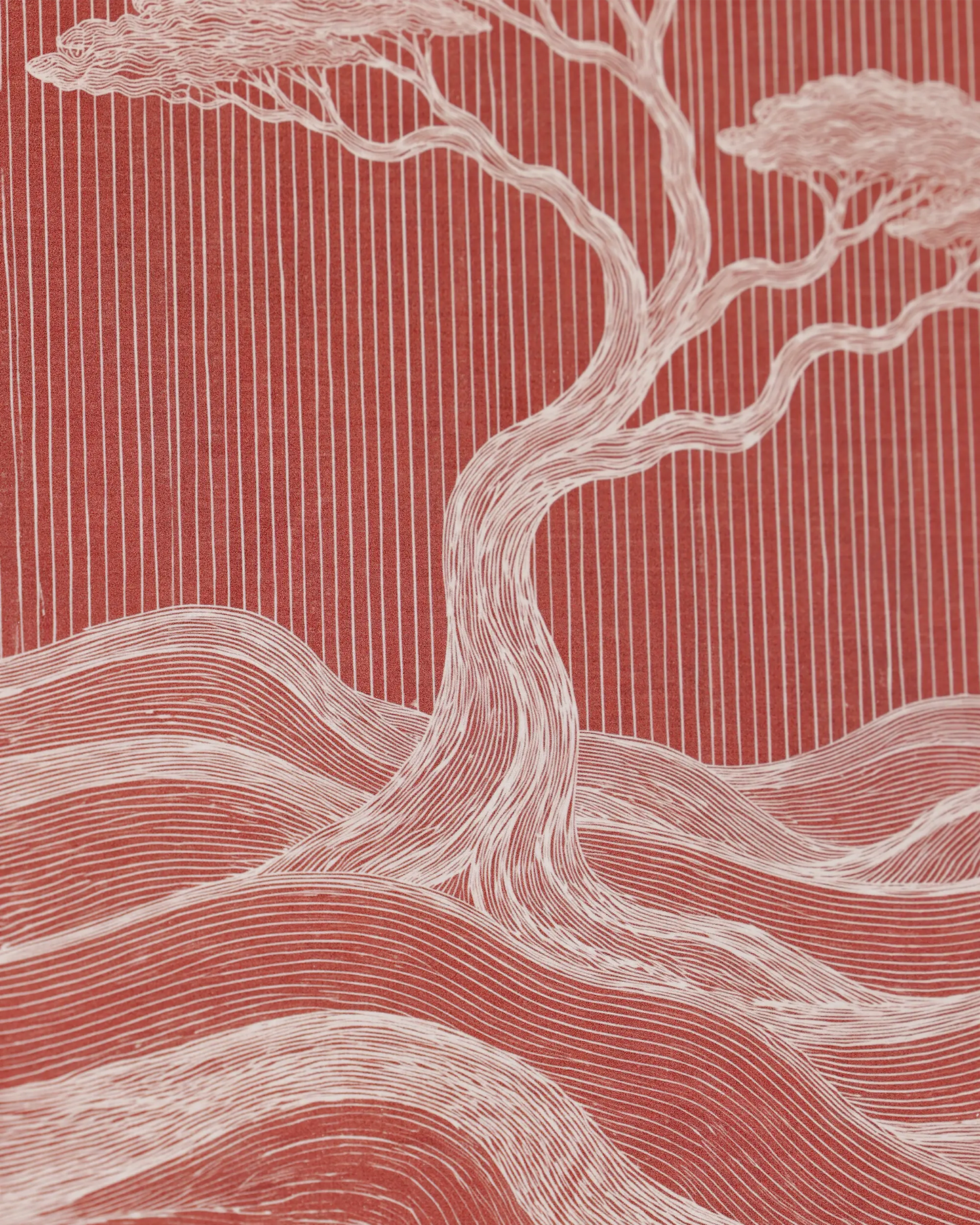 Terracotta Zen Tree Canvas Wall Art