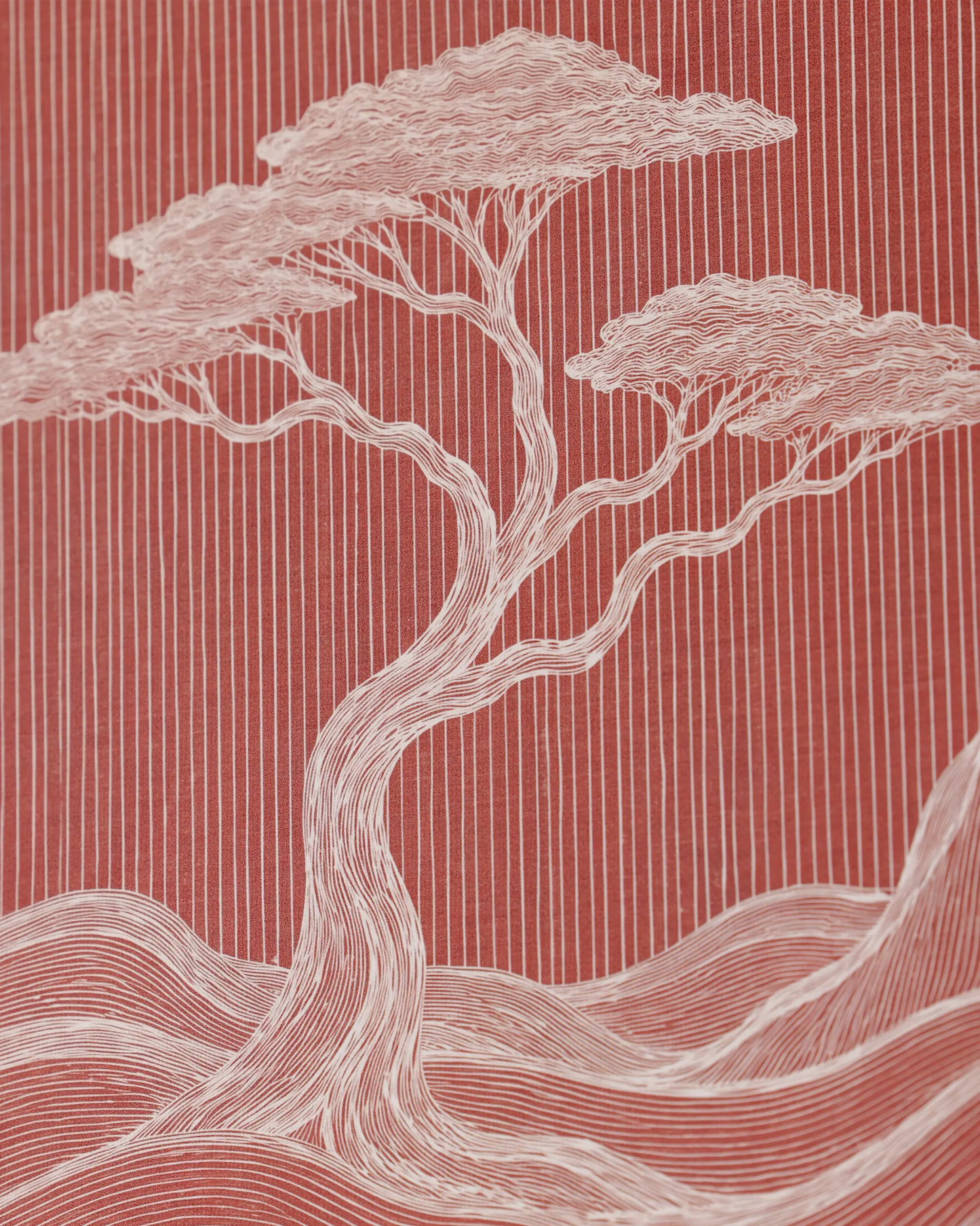 Terracotta Zen Tree Canvas Wall Art