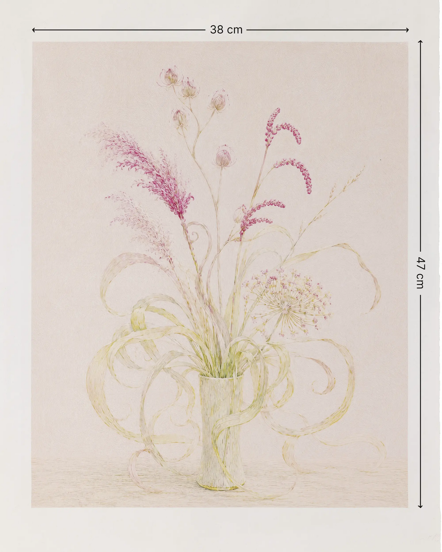 Pastel Wildflower Vase Canvas Wall Art