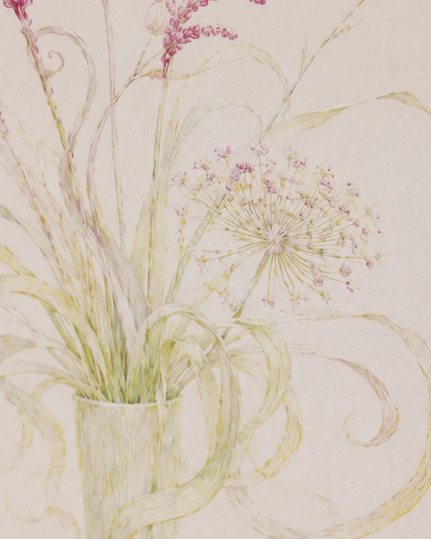 Pastel Wildflower Vase Canvas Wall Art