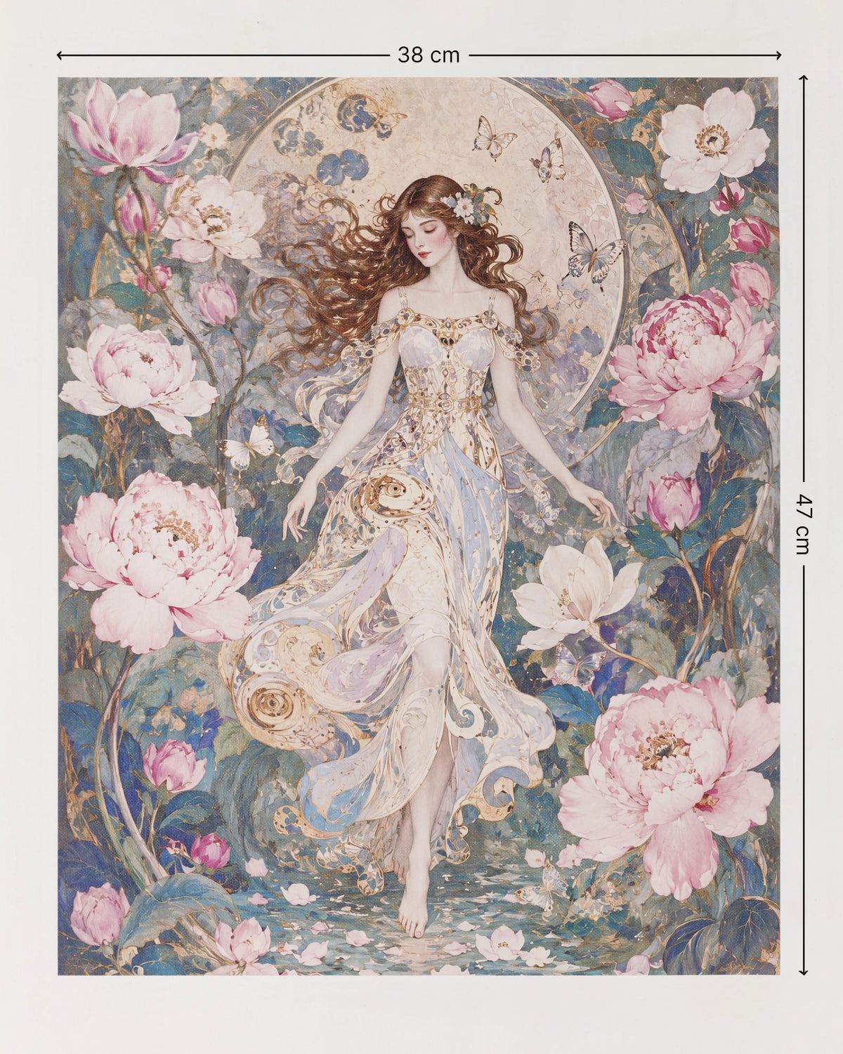 Celestial Peony Muse Canvas Wall Art