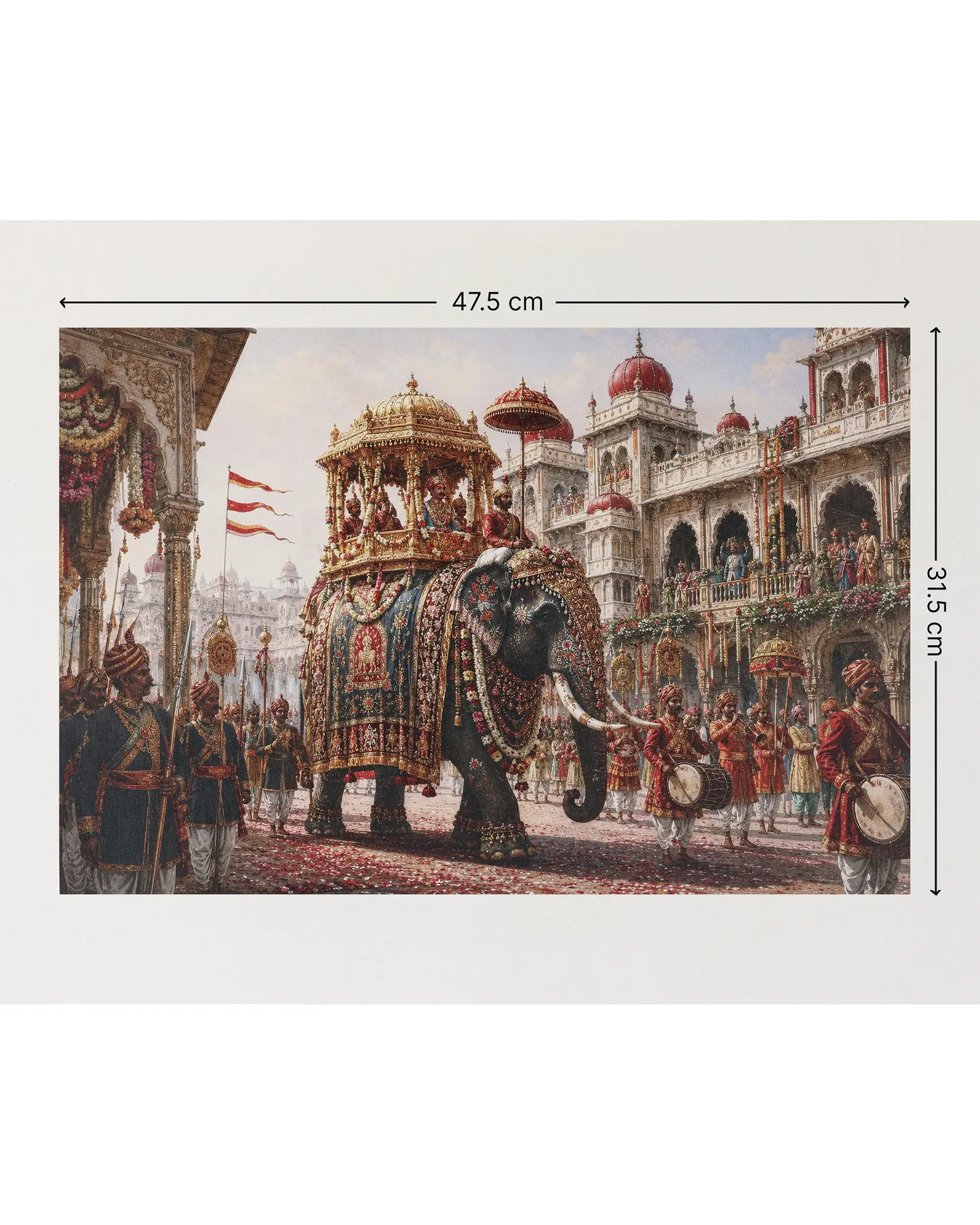 Royal Elephant Procession Canvas Walll Art