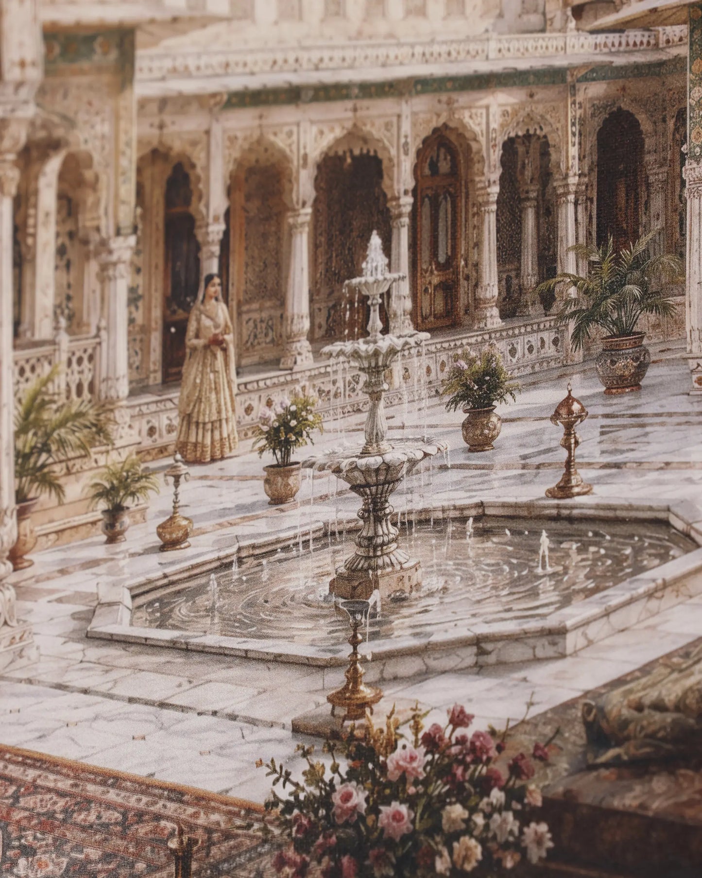 Royal Courtyard Mehfil Canvas Wall Art
