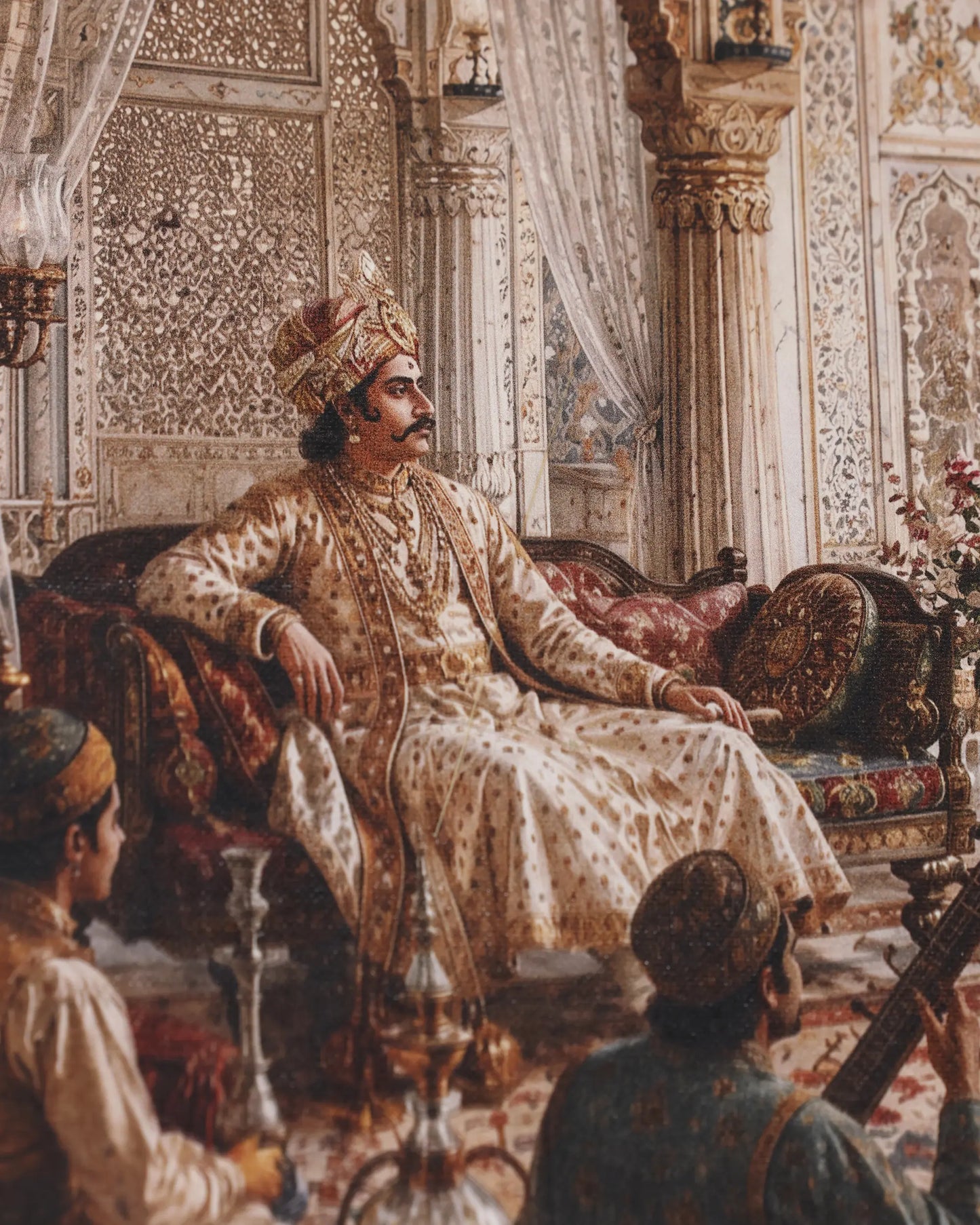 Royal Courtyard Mehfil Canvas Wall Art